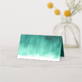 Smaragdgrüne Hochzeit oder Veranstaltungsgast Platzkarte (Rückseite)