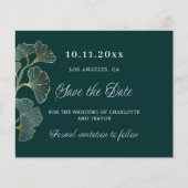Smaragdgrüne Hochzeit Save-the-Date-Karte Flyer (Vorne)