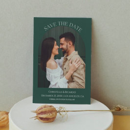 Smaragdgrüne Hochzeitmonogramm Save the Date