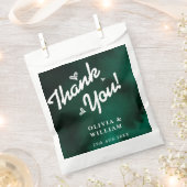 Smaragdgrüne Hochzeits-Dankeschön Geschenktütchen (Ausgeschnitten)