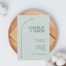 Smaragdgrüne Hochzeitseinladungen