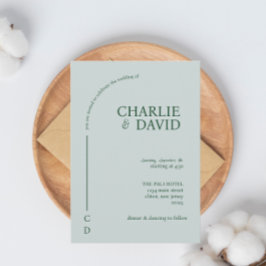 Smaragdgrüne Hochzeitseinladungen Einladung