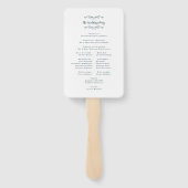 Smaragdgrüne Hochzeitsfeier Fächer (Rückseite)