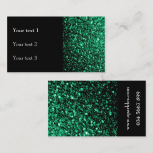 Smaragdgrüne Imitate glänzende Glitzer Glitzern au Visitenkarte