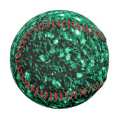 Smaragdgrüne Imitate Glitzer Glitzern Baseball (Vorderseite Links)