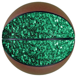 Smaragdgrüne Imitate Glitzer Glitzern Basketball