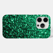 Smaragdgrüne Imitate Glitzer Glitzern Case-Mate iPhone Hülle (Rückseite (Horizontal))