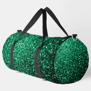 Smaragdgrüne Imitate Glitzer Glitzern Duffle Bag