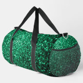Smaragdgrüne Imitate Glitzer Glitzern Duffle Bag (Rechte Ecke)