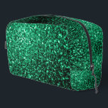 Smaragdgrüne Imitate Glitzer Glitzern Waschbeutel<br><div class="desc">Grüne Imitate Glitzer Glitzern Tasche. Coole Mode-Accessoires für sie. Schöne mädchenhafte grün glänzende Glitzer Glitzern Design. Foto der Glitzern,  nicht echter Glitzer! Erstellen Sie ein einzigartiges und personalisiertes Geschenk mit einer benutzerdefinierten Touch!</div>
