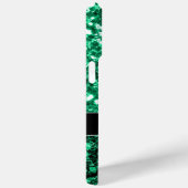 Smaragdgrüne Imitate Glitzern Glitzern Monogram Case-Mate iPhone Hülle (Rückseite / Rechts)