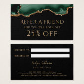 smaragdgrüne Karte (Vorne & Hinten)