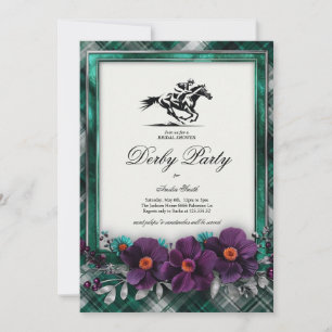Smaragdgrüne Kentucky Derby Brautdusche-Einladung Einladung