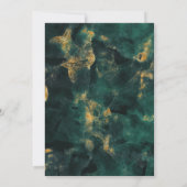 Smaragdgrüne Marmorfüllung in der leeren Einladung (Rückseite)