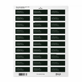 Smaragdgrüne minimalistische Rücksendeadresse (Vorne)
