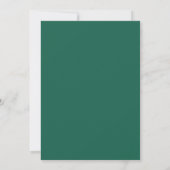 Smaragdgrüne Minzblatt-Hochzeit Einladung (Rückseite)