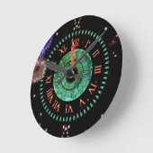 Smaragdgrüne Mitternachtsuhr Runde Wanduhr (Winkel)