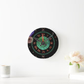 Smaragdgrüne Mitternachtsuhr Runde Wanduhr (Zuhause)