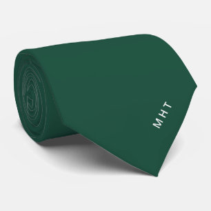 Smaragdgrüne moderne Initialen minimalistisches Mo Krawatte