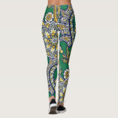 Smaragdgrüne Paisley-Leggings Leggings (Rückseite)