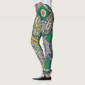 Smaragdgrüne Paisley-Leggings Leggings (Links)