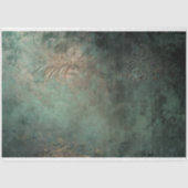 Smaragdgrüne Patina, verwitterte Damast-Textur Seidenpapier (Vorderseite)