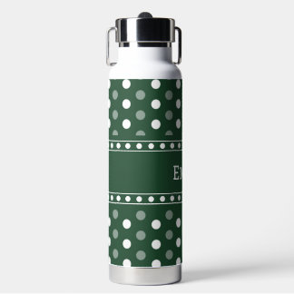 Smaragdgrüne Polka-Punkte Trinkflasche