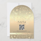 Smaragdgrüne QR-Code-Hochzeit Einladung (Rückseite)