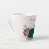 smaragdgrüne rosa Blume Milchtasse (Linke Ecke)