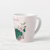 smaragdgrüne rosa Blume Milchtasse (Rechte Ecke)
