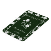 Smaragdgrüne Rose speichern im Datumsfenster Magnet (Linke Seite)