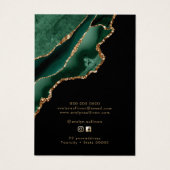 smaragdgrüne Schmuckkarte (Rückseite)