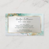 Smaragdgrüne Tintenpatrone Visitenkarte (Rückseite)