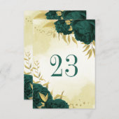 Smaragdgrüne Tischnummer (Vorne/Hinten)