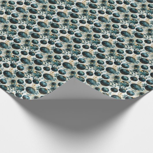 Smaragdgrüne Träume: Grün und Gold Geschenkpapier (Ecke)