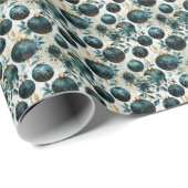 Smaragdgrüne Träume: Grün und Gold Geschenkpapier (Rolleneckpunkt)