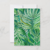 Smaragdgrüne tropische Hochzeit Dankeskarte (Rückseite)