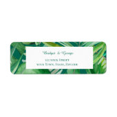 smaragdgrüne tropische Hochzeitsreportadresse (Vorne)