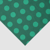 Smaragdgrüne Tupfen Seidenpapier (Detail)