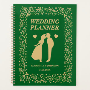 Smaragdgrüne und antike-goldene Luxus-Hochzeit Planer