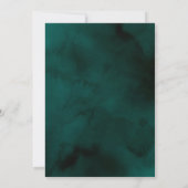 Smaragdgrüne und goldblütige islamische Hochzeit Einladung (Rückseite)