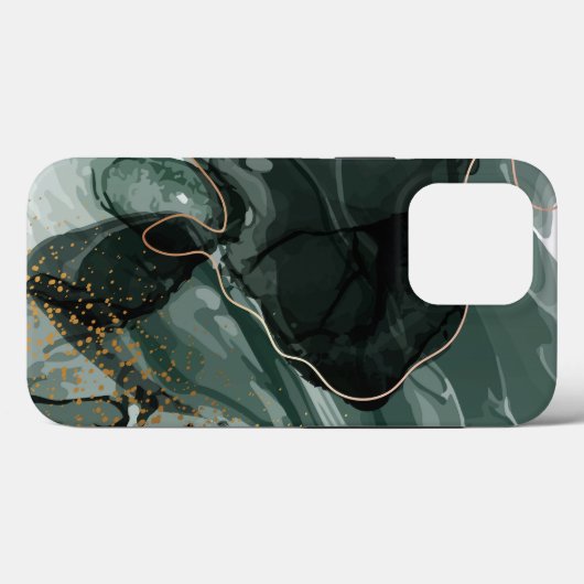 Smaragdgrüne und goldene Marmorplatte, Marmorhinte Case-Mate iPhone Hülle (Rückseite (Horizontal))