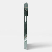 Smaragdgrüne und goldene Marmorplatte, Marmorhinte iPhone Hülle (Rechte Seite)