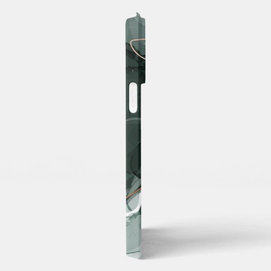 Smaragdgrüne und goldene Marmorplatte, Marmorhinte iPhone Hülle (Rechte Seite)