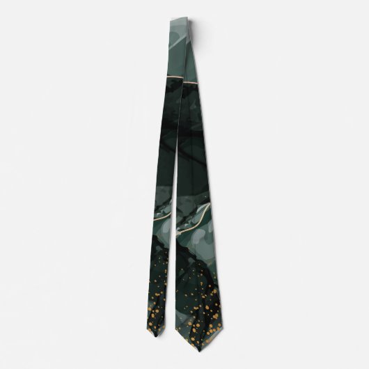 Smaragdgrüne und goldene Marmorplatte, Marmorhinte Krawatte (Rückseite)