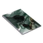 Smaragdgrüne und goldene Marmorplatte, Marmorhinte Notizblock (Rechte Seite)