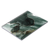 Smaragdgrüne und goldene Marmorplatte, Marmorhinte Notizblock (Linke Seite)