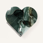 Smaragdgrüne und goldene Marmorplatte, Marmorhinte Notizblock (Vorderseite)