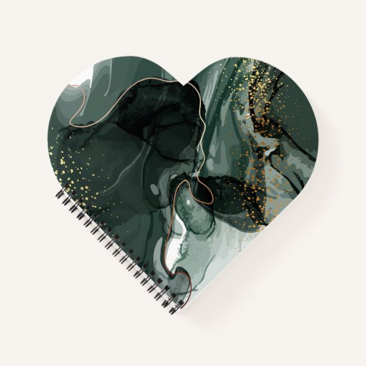 Smaragdgrüne und goldene Marmorplatte, Marmorhinte Notizblock (Vorderseite)