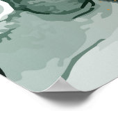 Smaragdgrüne und goldene Marmorplatte, Marmorhinte Poster (Ecke)